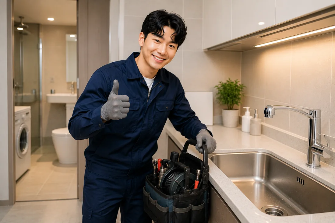 중동 배관막힘 마무리점검